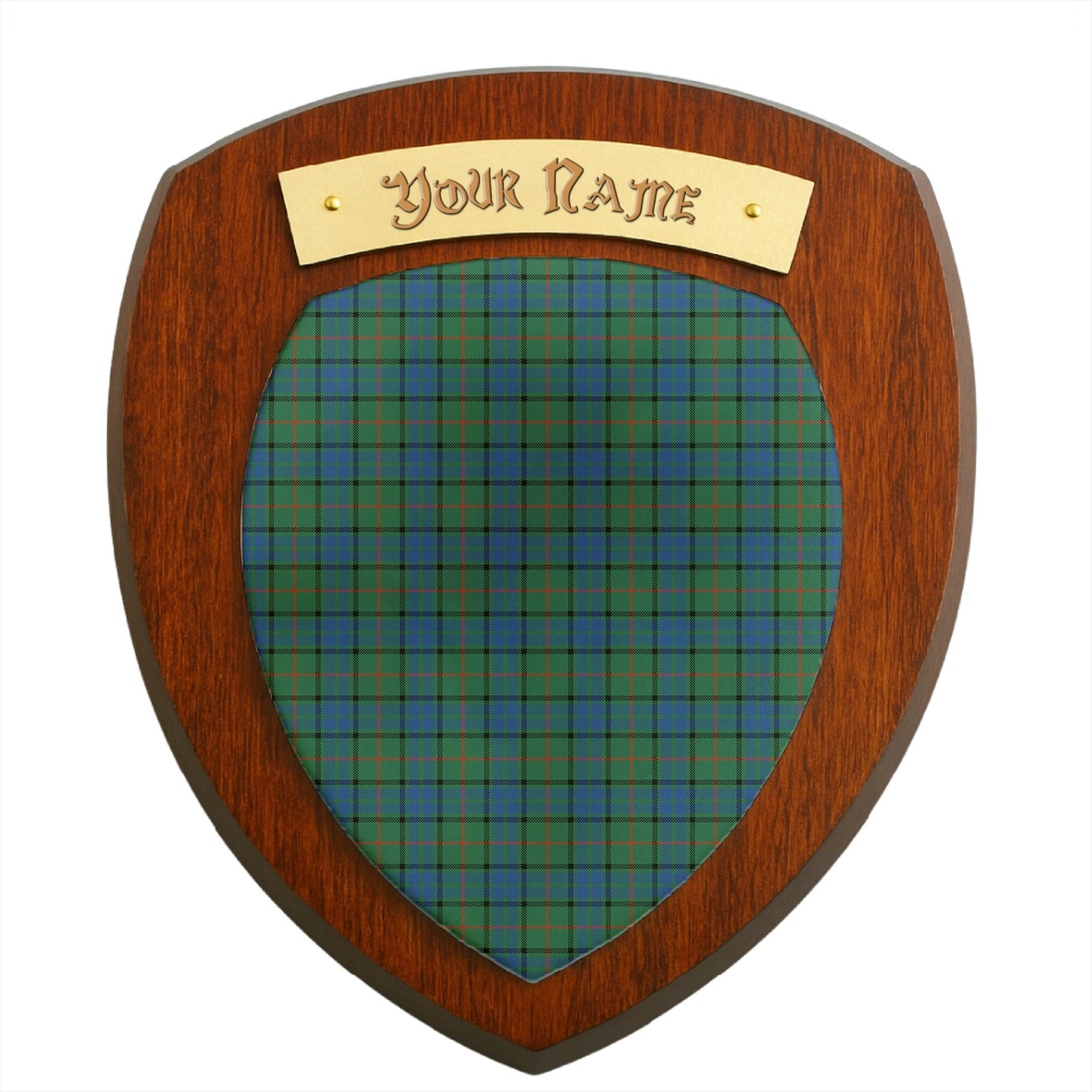 ScotsTee Shop Scottish Lauder Clan Tartan Wooden Wall Plaque Personalize with Your Name