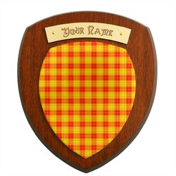 ScotsTee Shop Scottish MacMillan Clan Tartan Wooden Wall Plaque Personalize with Your Name