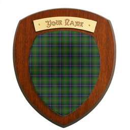 ScotsTee Shop Scottish Kirby Clan Tartan Wooden Wall Plaque Personalize with Your Name