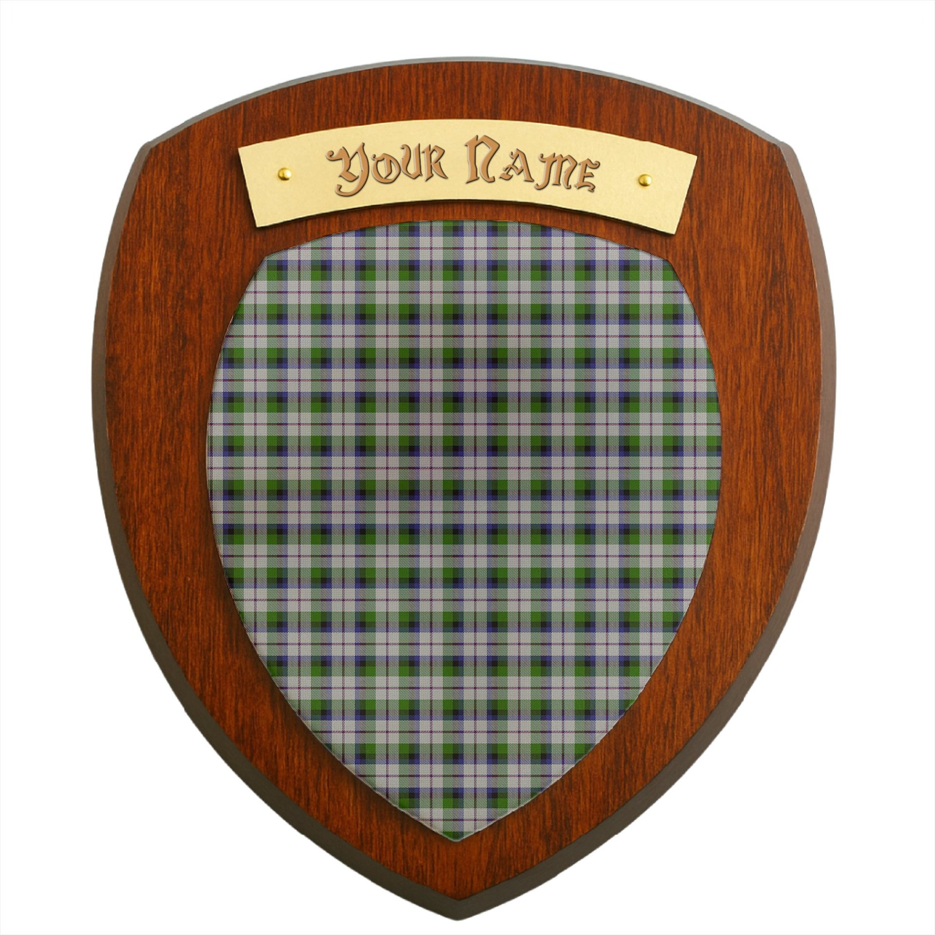 ScotsTee Shop Scottish Macnaghten Dress Clan Tartan Wooden Wall Plaque Personalize with Your Name