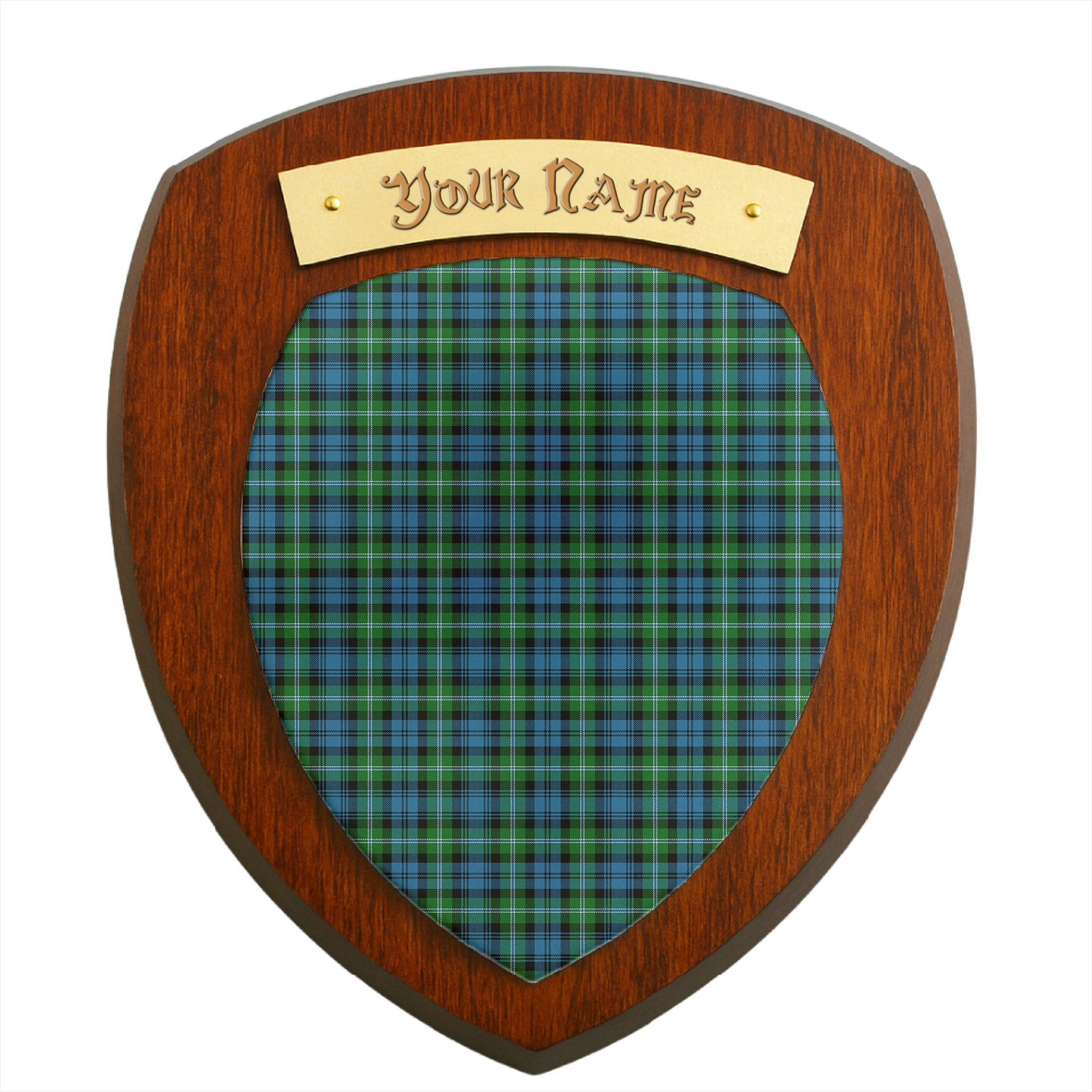 ScotsTee Shop Scottish Lyon SC Clan Tartan Wooden Wall Plaque Personalize with Your Name