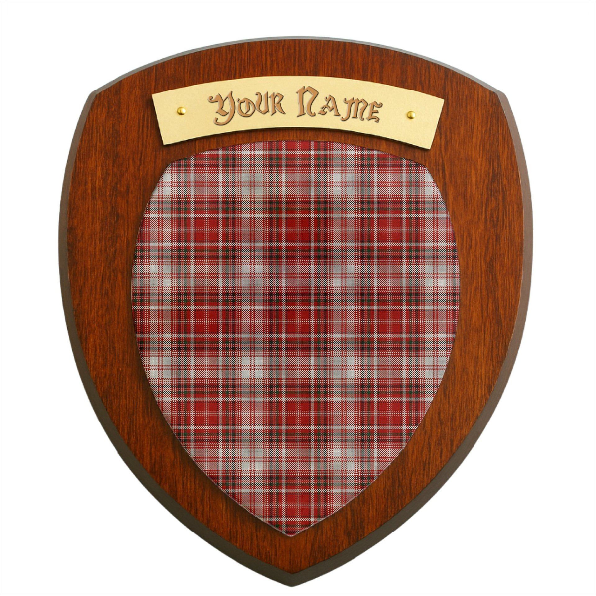 ScotsTee Shop Scottish MacDougall Dress Clan Tartan Wooden Wall Plaque Personalize with Your Name
