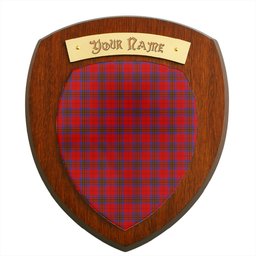 ScotsTee Shop Scottish Leslie Modern Clan Tartan Wooden Wall Plaque Personalize with Your Name