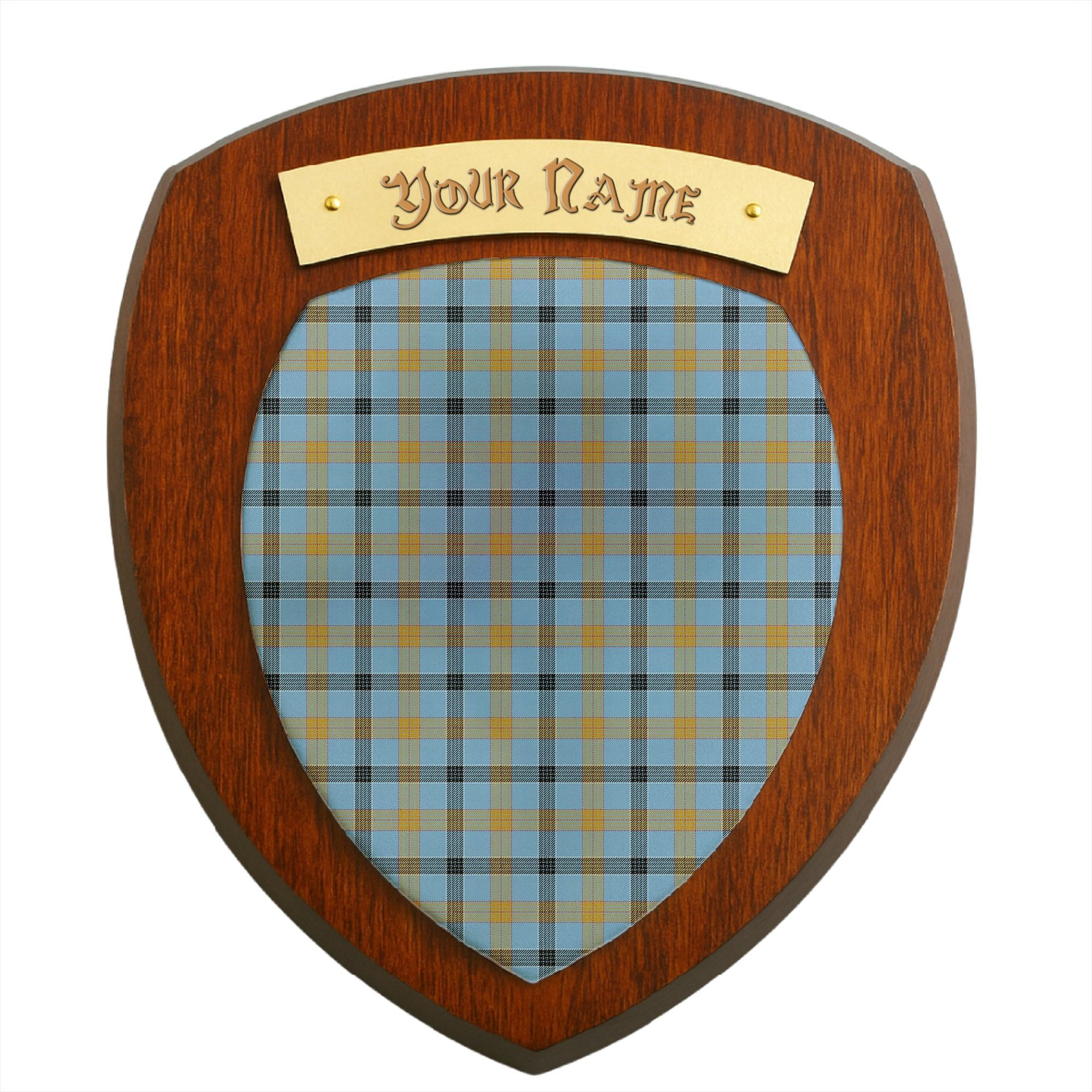 ScotsTee Shop Scottish Laing Ancient Clan Tartan Wooden Wall Plaque Personalize with Your Name