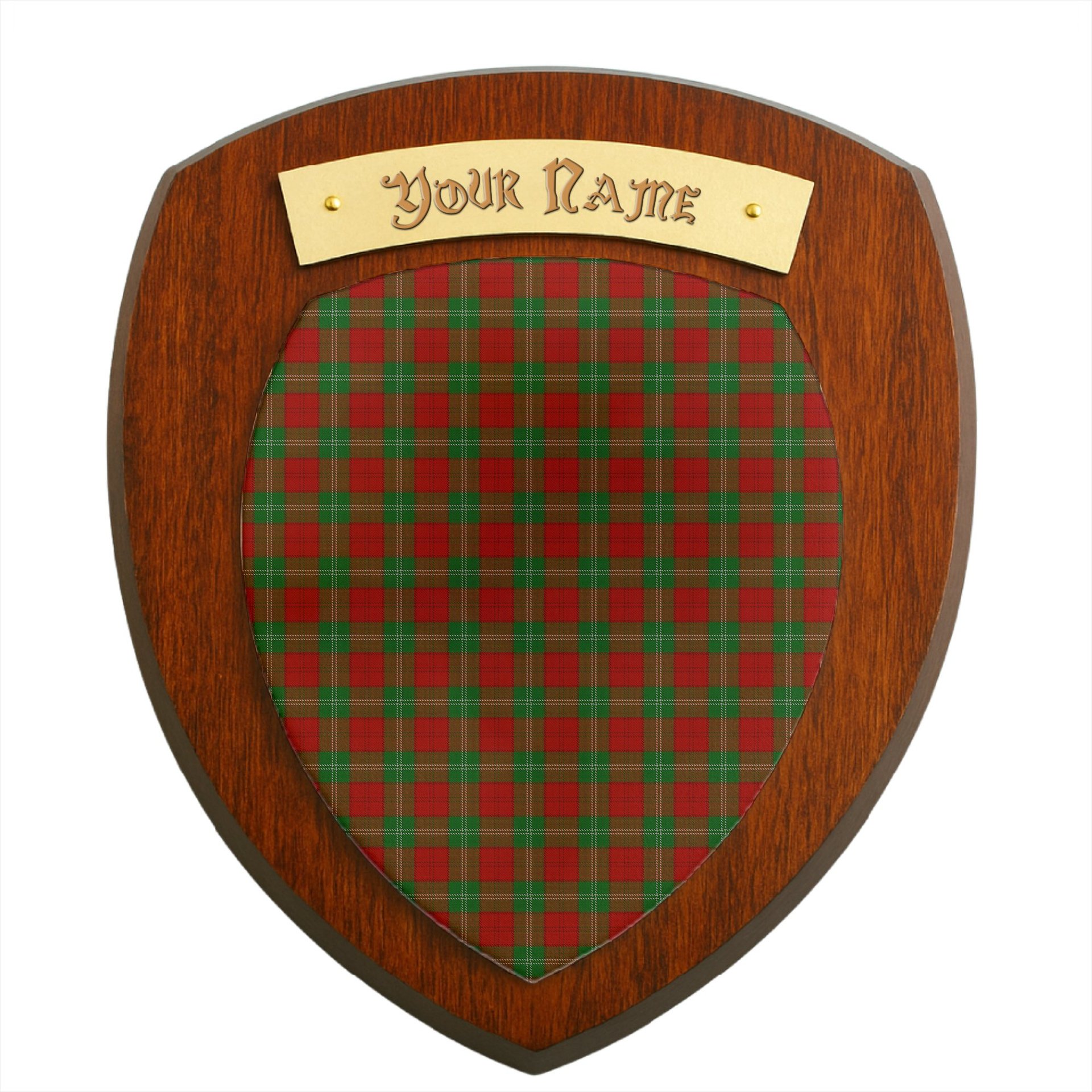 ScotsTee Shop Scottish Lennox Clan Tartan Wooden Wall Plaque Personalize with Your Name
