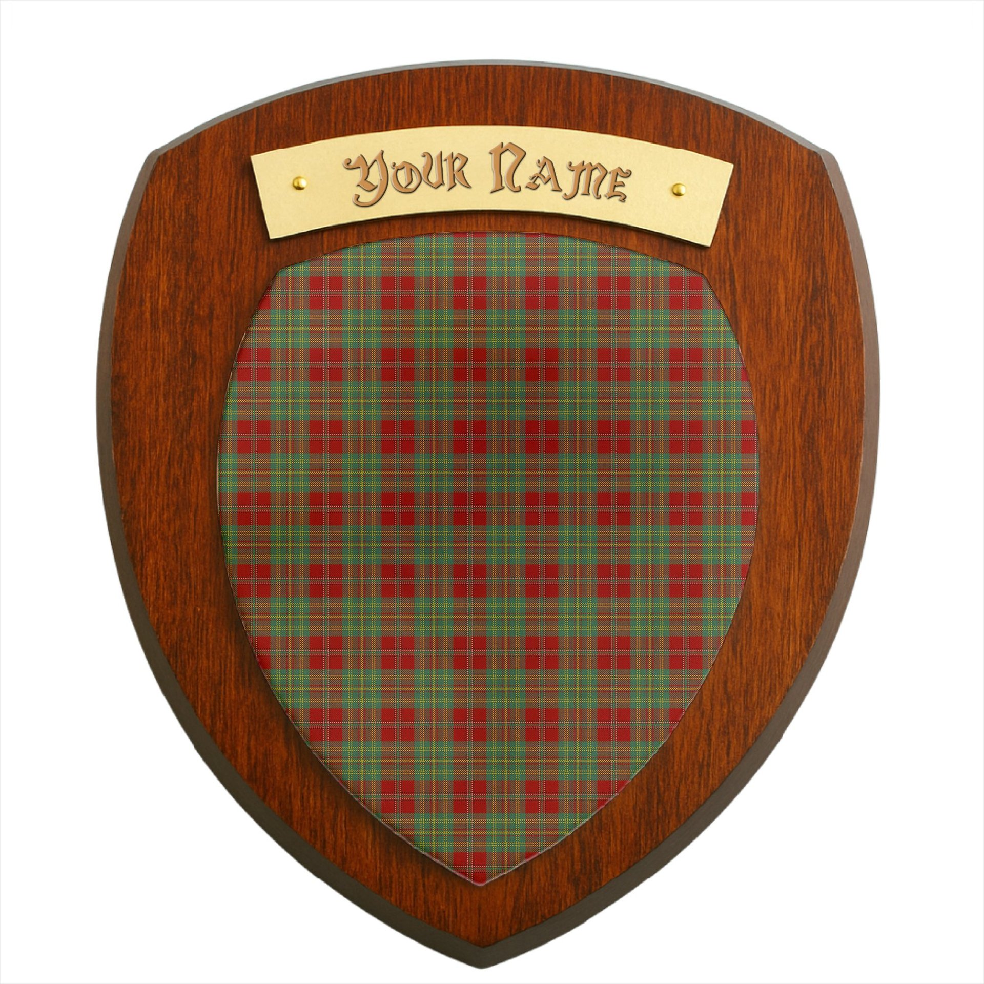 ScotsTee Shop Scottish Leask Clan Tartan Wooden Wall Plaque Personalize with Your Name