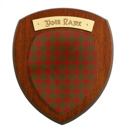 ScotsTee Shop Scottish Kyle Green Clan Tartan Wooden Wall Plaque Personalize with Your Name