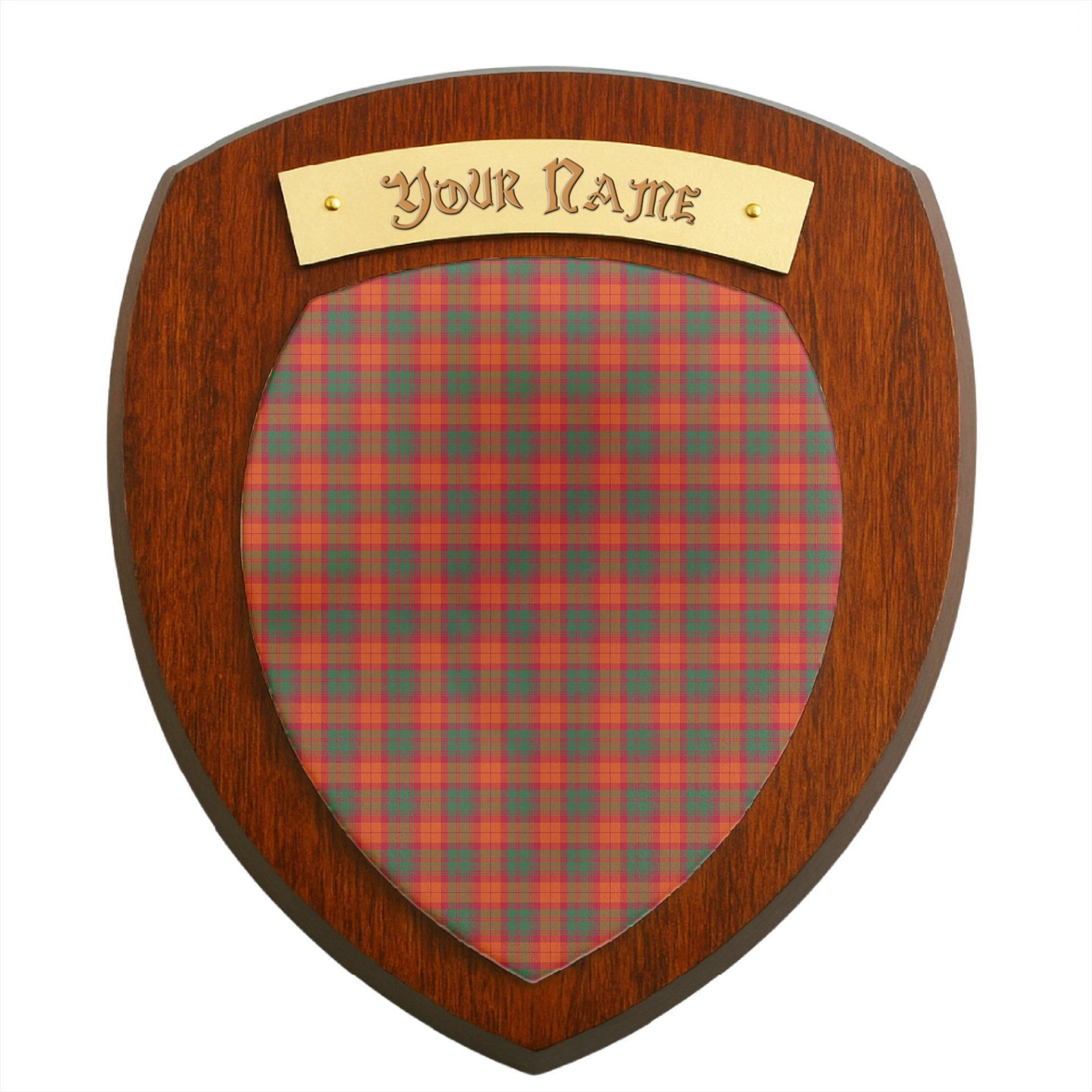 ScotsTee Shop Scottish MacNab Ancient Clan Tartan Wooden Wall Plaque Personalize with Your Name