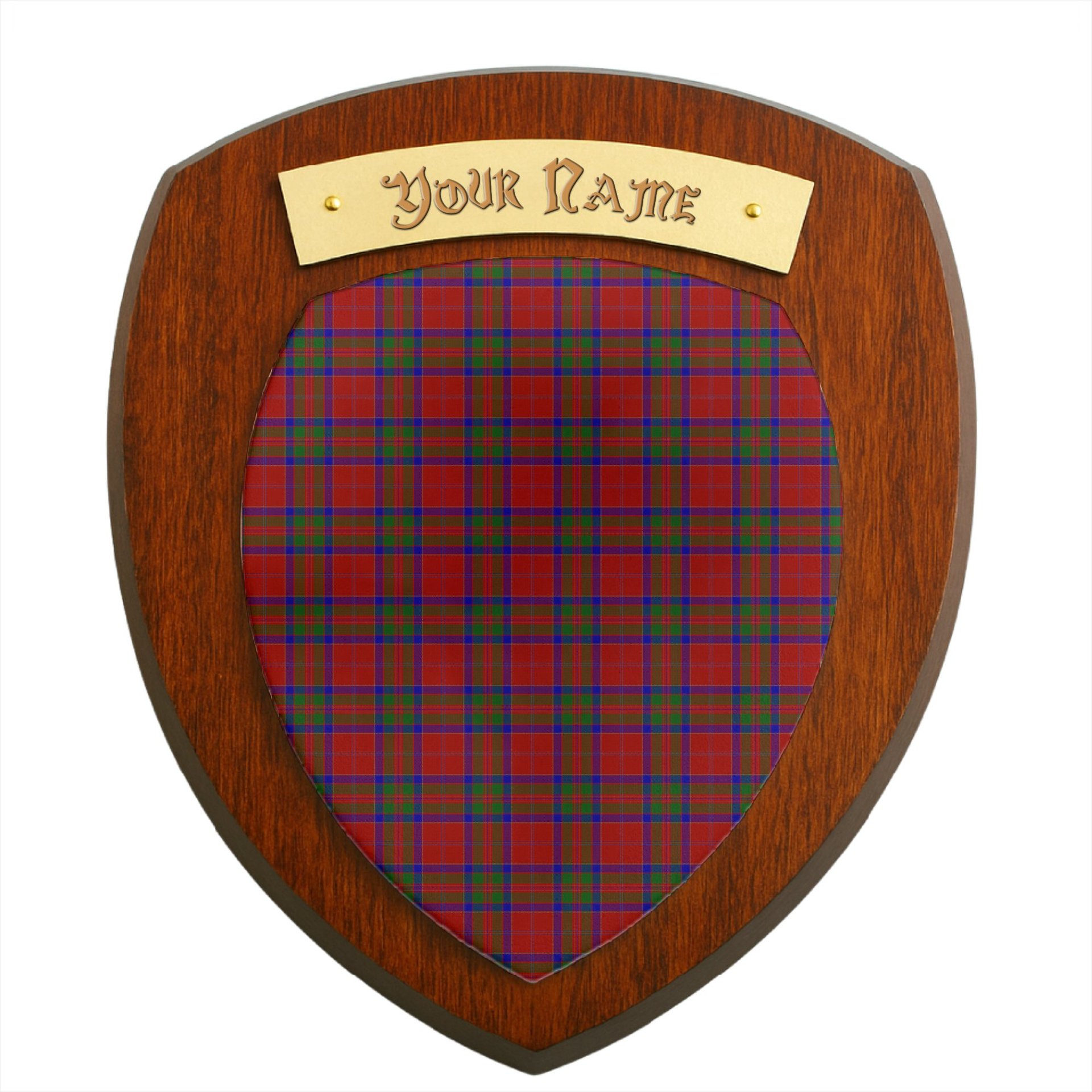 ScotsTee Shop Scottish MacGillivray Clan Tartan Wooden Wall Plaque Personalize with Your Name