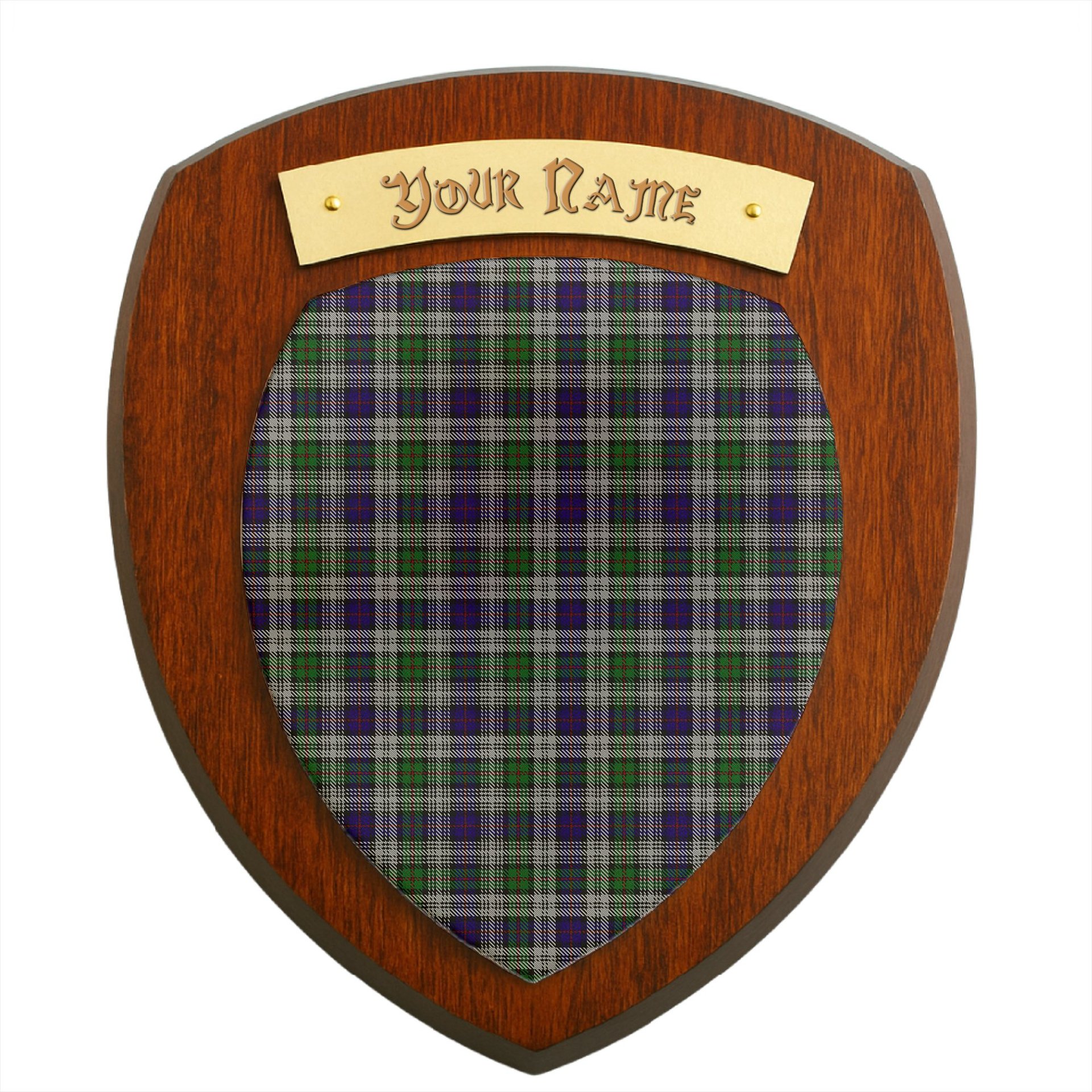 ScotsTee Shop Scottish MacKinlay Dress Clan Tartan Wooden Wall Plaque Personalize with Your Name