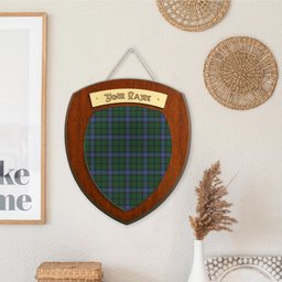 ScotsTee Shop Scottish MacIntyre Clan Tartan Wooden Wall Plaque Personalize with Your Name