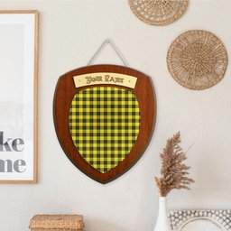 ScotsTee Shop Scottish MacLeod of Lewis Modern Clan Tartan Wooden Wall Plaque Personalize with Your Name