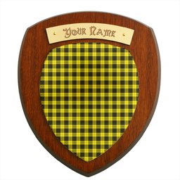 ScotsTee Shop Scottish MacLeod of Lewis Modern Clan Tartan Wooden Wall Plaque Personalize with Your Name