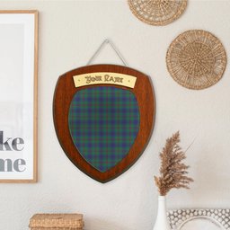ScotsTee Shop Scottish Lawrie Clan Tartan Wooden Wall Plaque Personalize with Your Name
