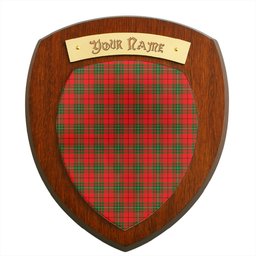 ScotsTee Shop Scottish MacAulay Modern Clan Tartan Wooden Wall Plaque Personalize with Your Name