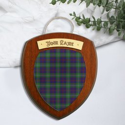 ScotsTee Shop Scottish MacEachain Clan Tartan Wooden Wall Plaque Personalize with Your Name