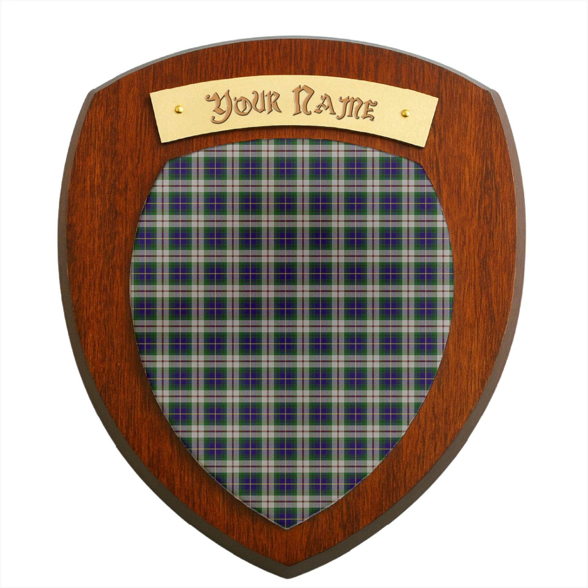 ScotsTee Shop Scottish MacLeod of California Clan Tartan Wooden Wall Plaque Personalize with Your Name