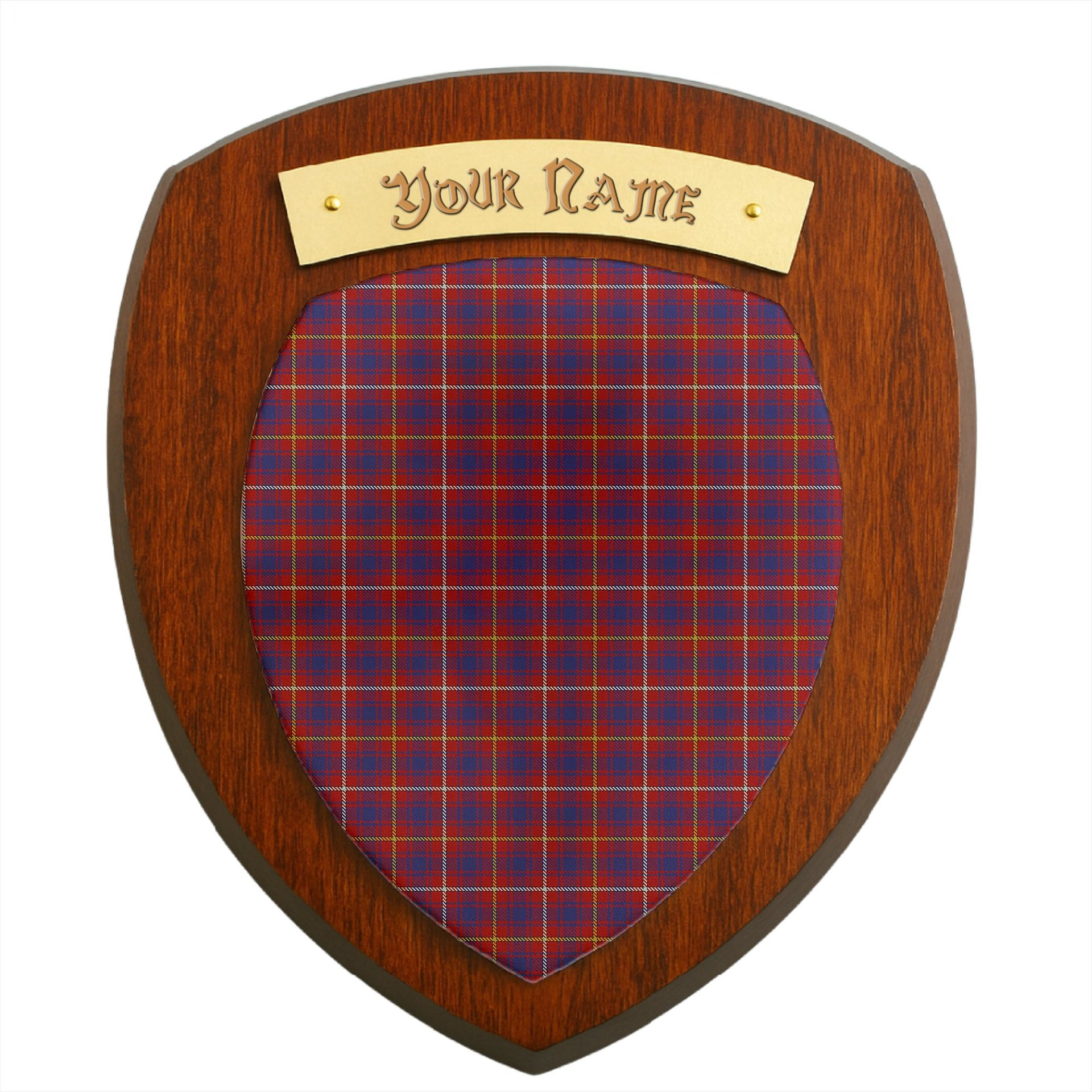 ScotsTee Shop Scottish MacKeever Clan Tartan Wooden Wall Plaque Personalize with Your Name
