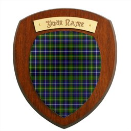 ScotsTee Shop Scottish MacNeill of Barra Modern Clan Tartan Wooden Wall Plaque Personalize with Your Name