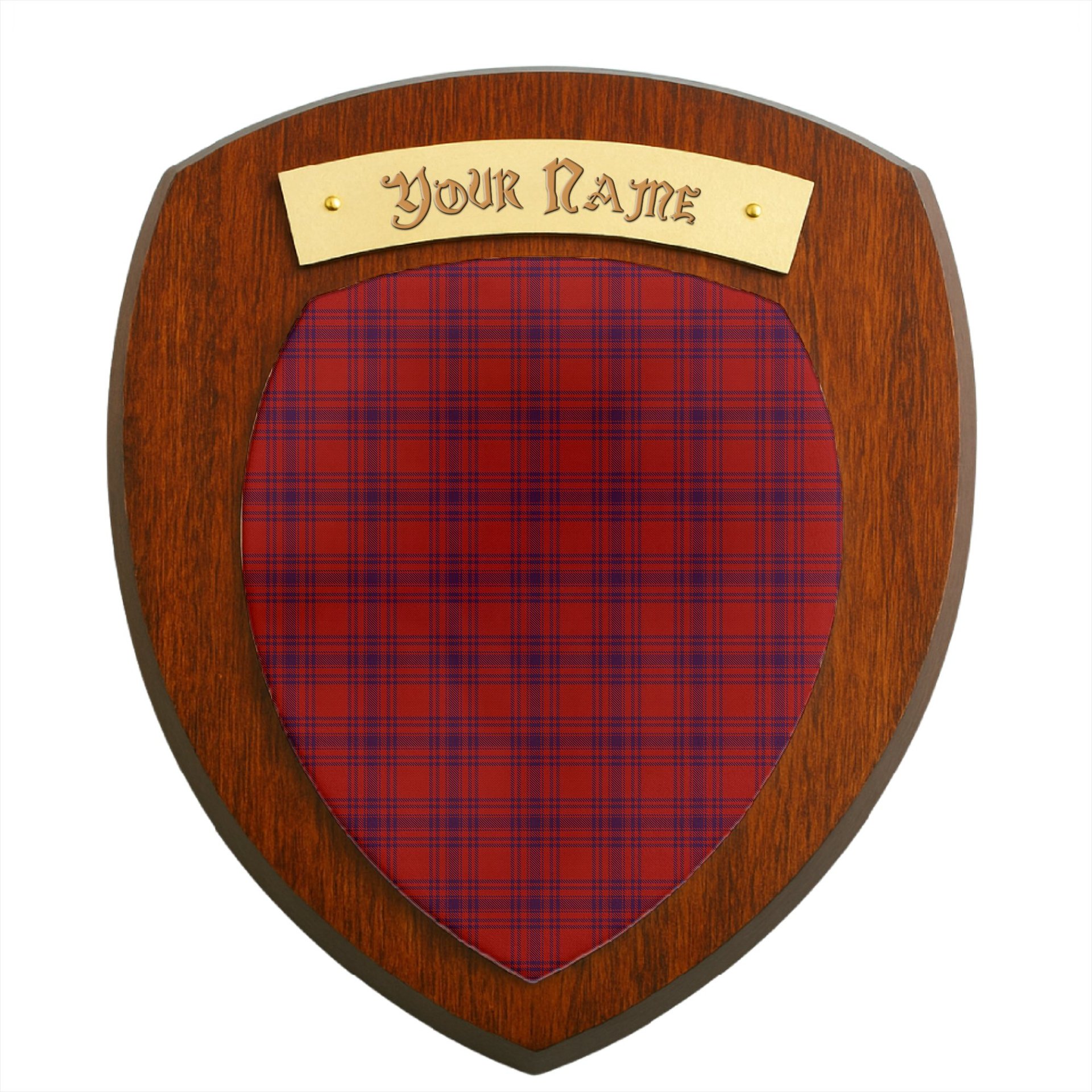 ScotsTee Shop Scottish Kyle Blue Clan Tartan Wooden Wall Plaque Personalize with Your Name