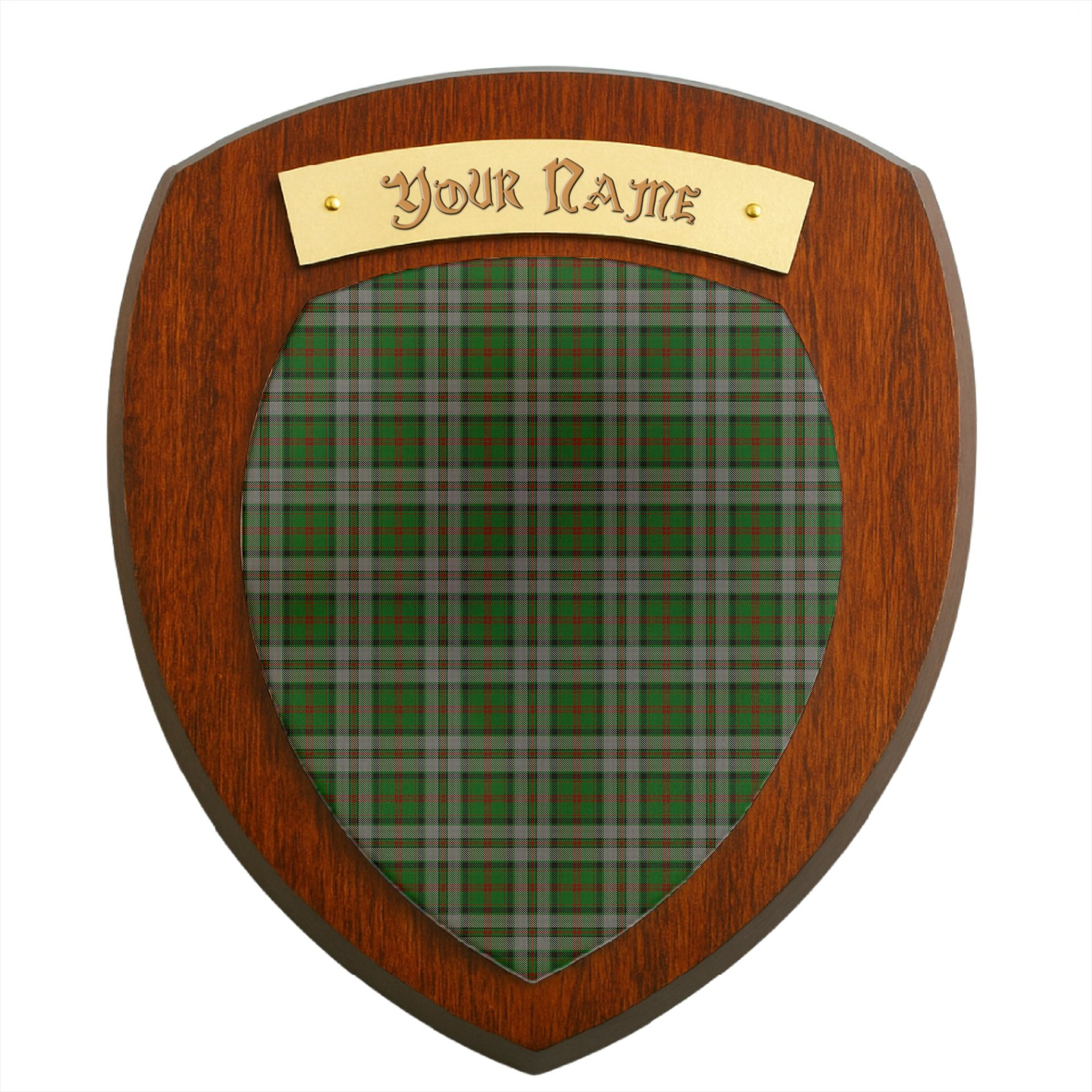 ScotsTee Shop Scottish MacNeish Hunting Clan Tartan Wooden Wall Plaque Personalize with Your Name