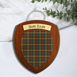 ScotsTee Shop Scottish MacKillen Clan Tartan Wooden Wall Plaque Personalize with Your Name