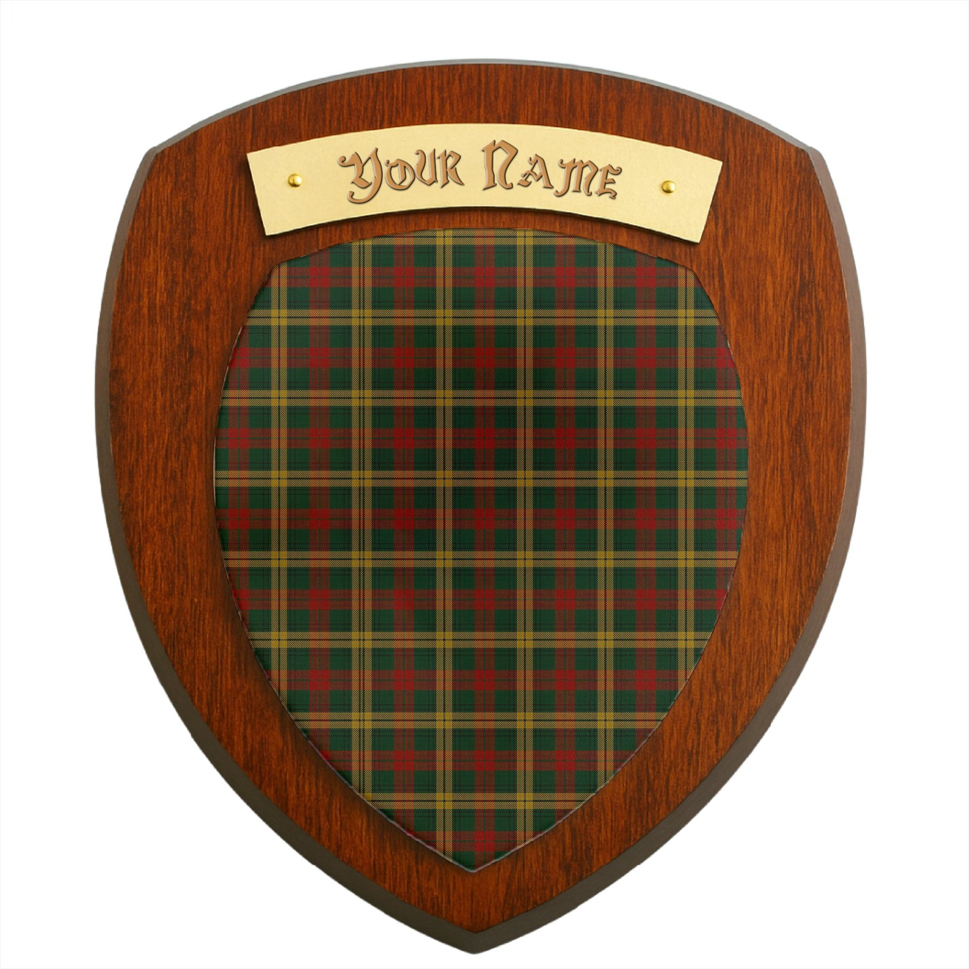 ScotsTee Shop Scottish MacKillen Clan Tartan Wooden Wall Plaque Personalize with Your Name