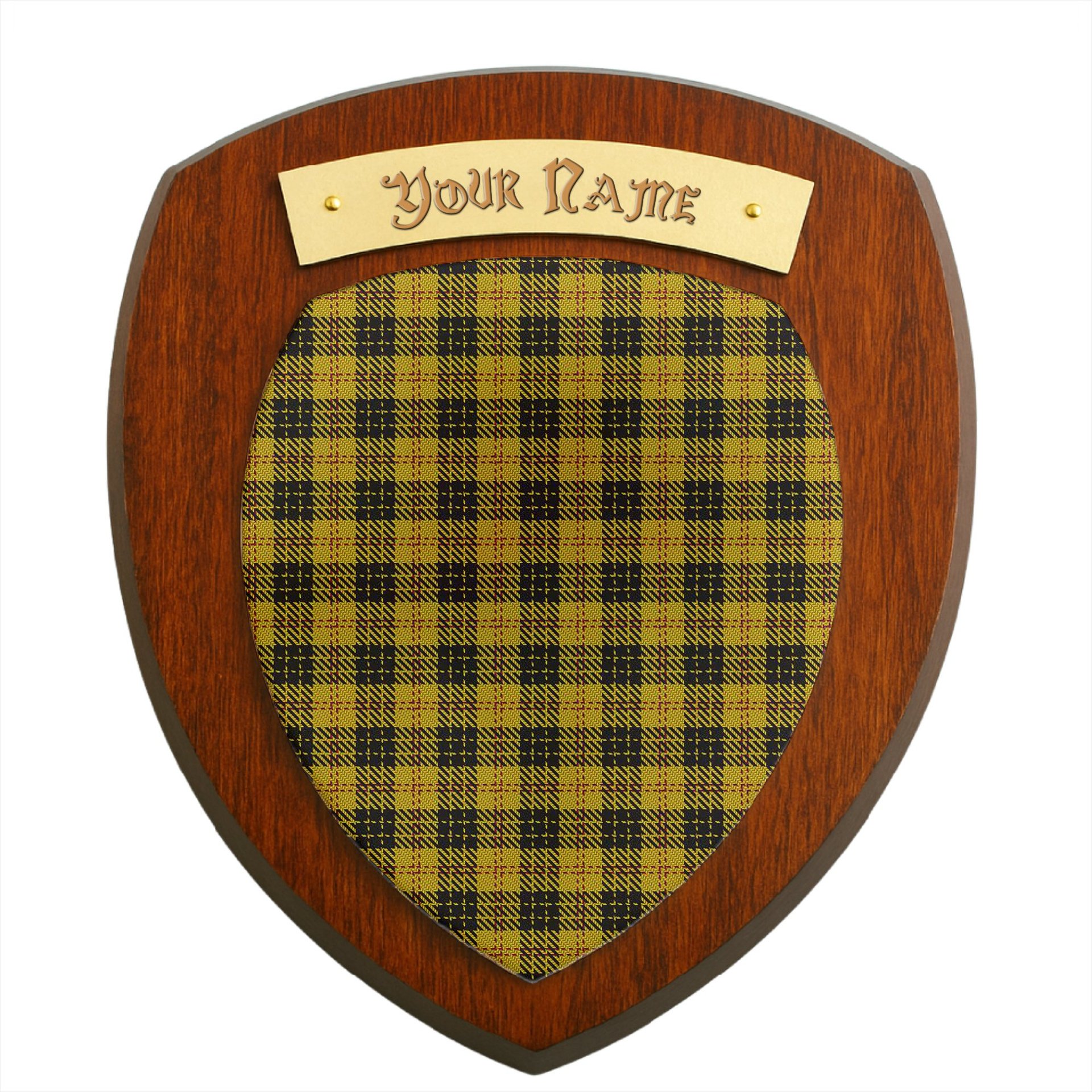 ScotsTee Shop Scottish MacLeod 1831 Clan Tartan Wooden Wall Plaque Personalize with Your Name