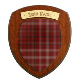 ScotsTee Shop Scottish Lougheed Clan Tartan Wooden Wall Plaque Personalize with Your Name