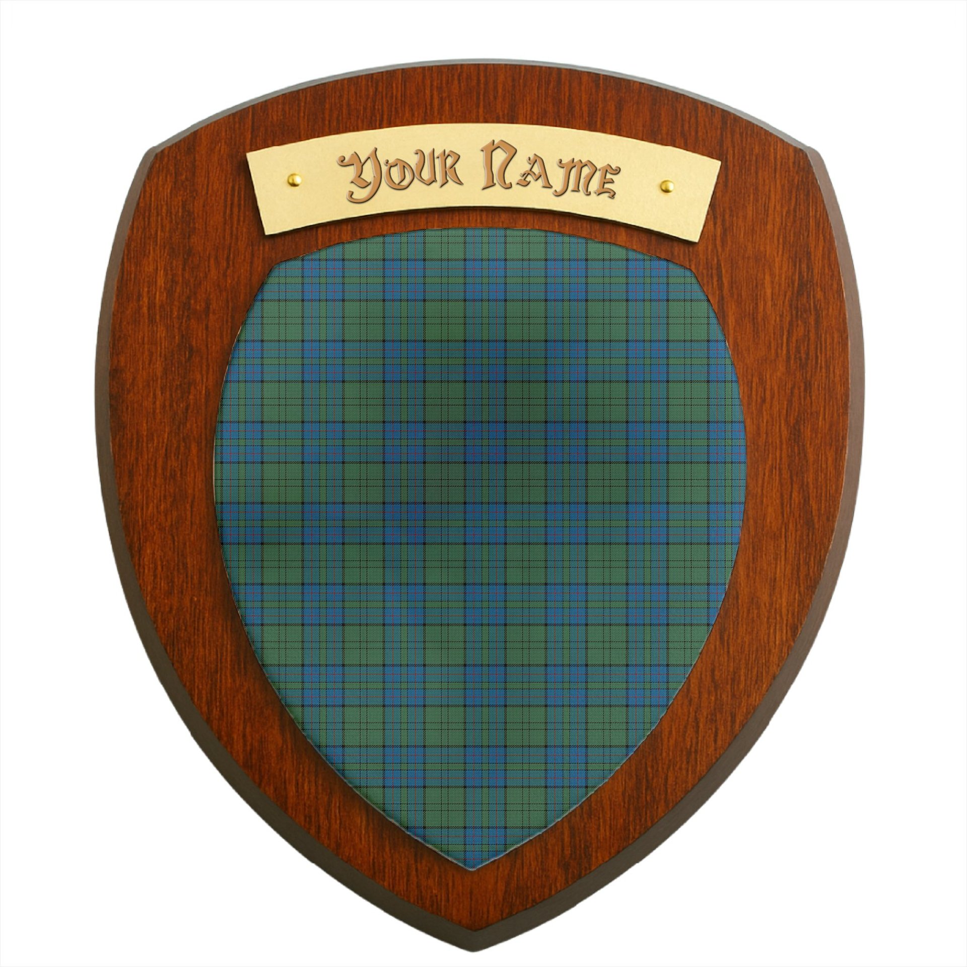 ScotsTee Shop Scottish Lockhart Clan Tartan Wooden Wall Plaque Personalize with Your Name