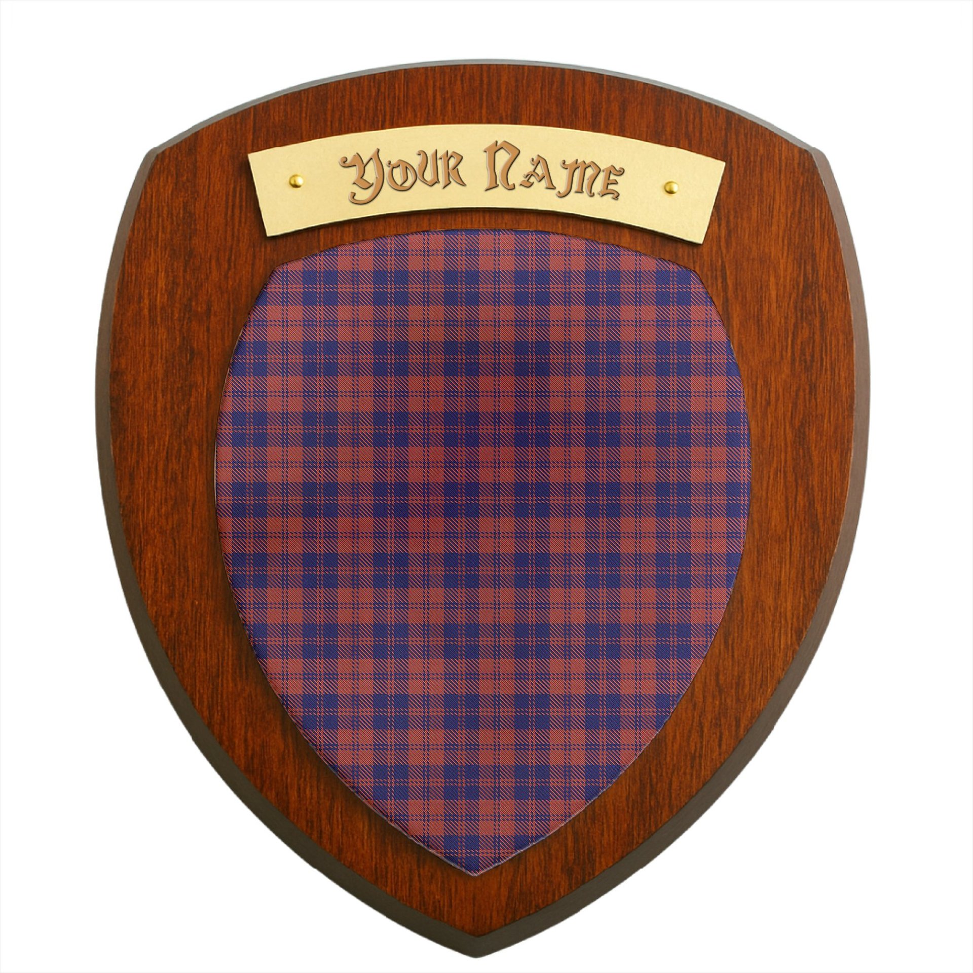 ScotsTee Shop Scottish MacGregor of Glengyle Clan Tartan Wooden Wall Plaque Personalize with Your Name