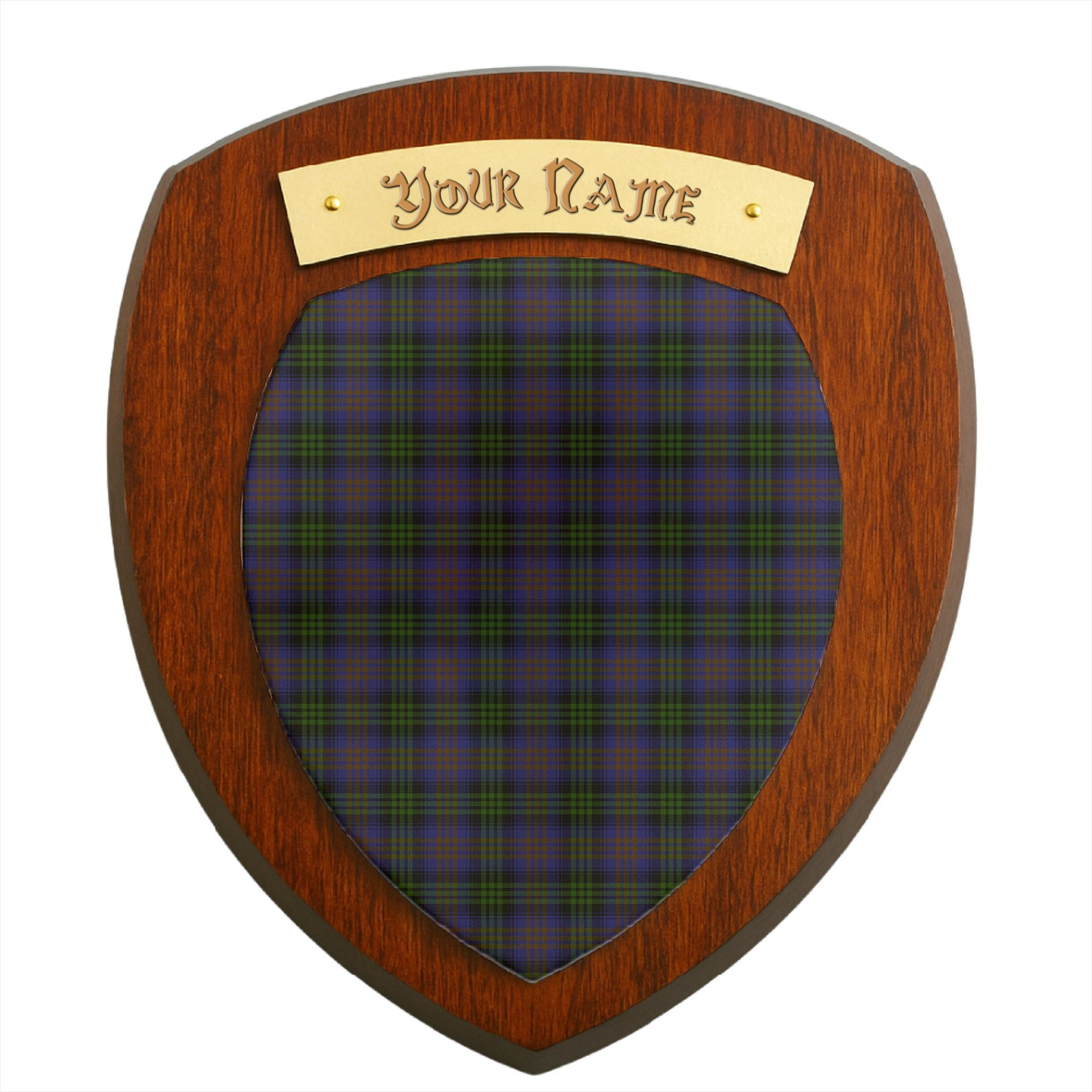 ScotsTee Shop Scottish Lysaght Hunting Clan Tartan Wooden Wall Plaque Personalize with Your Name