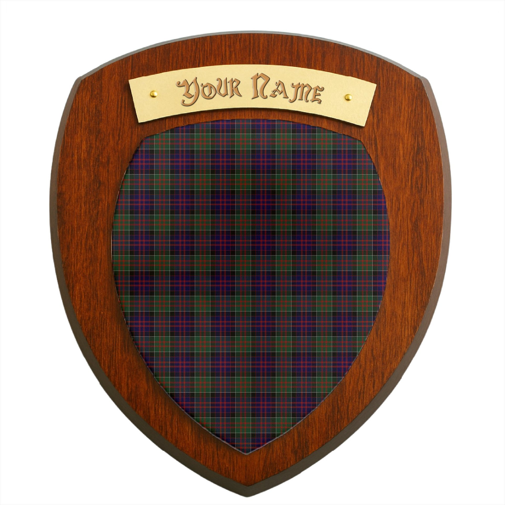 ScotsTee Shop Scottish MacDonald of Clanranald Clan Tartan Wooden Wall Plaque Personalize with Your Name