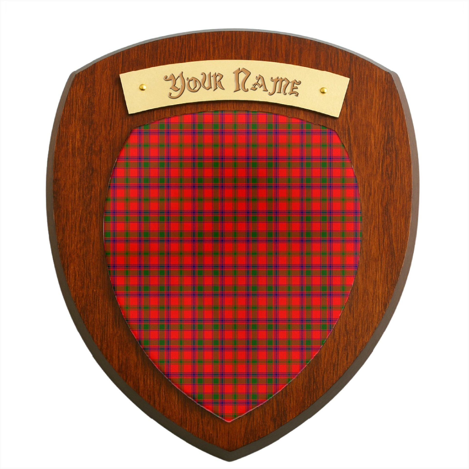 ScotsTee Shop Scottish MacColl Modern Clan Tartan Wooden Wall Plaque Personalize with Your Name