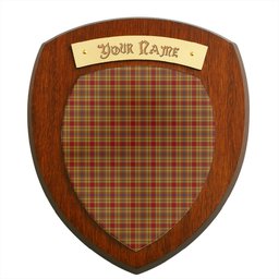 ScotsTee Shop Scottish Kinross 2 Clan Tartan Wooden Wall Plaque Personalize with Your Name