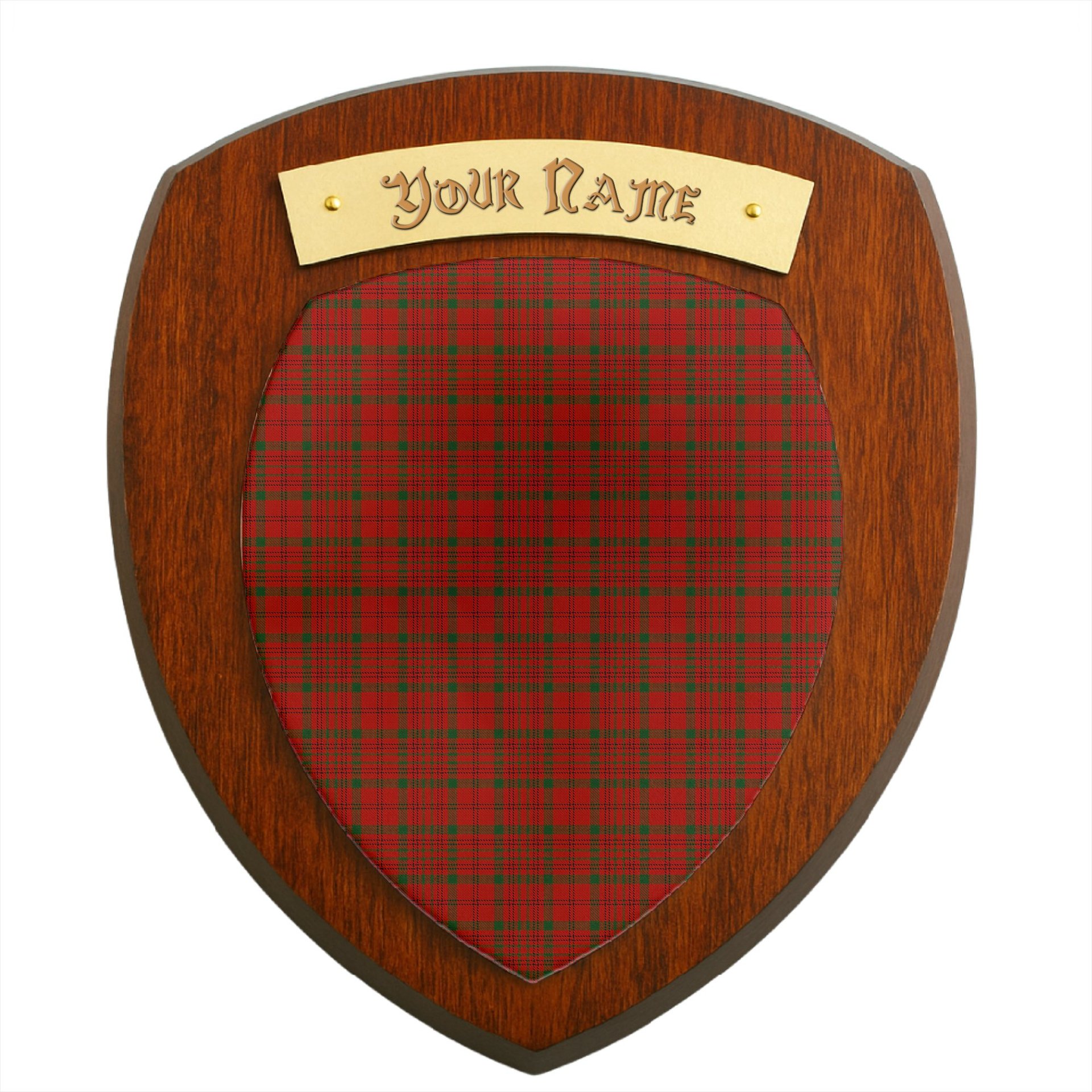 ScotsTee Shop Scottish MacDonell of Keppach Clan Tartan Wooden Wall Plaque Personalize with Your Name