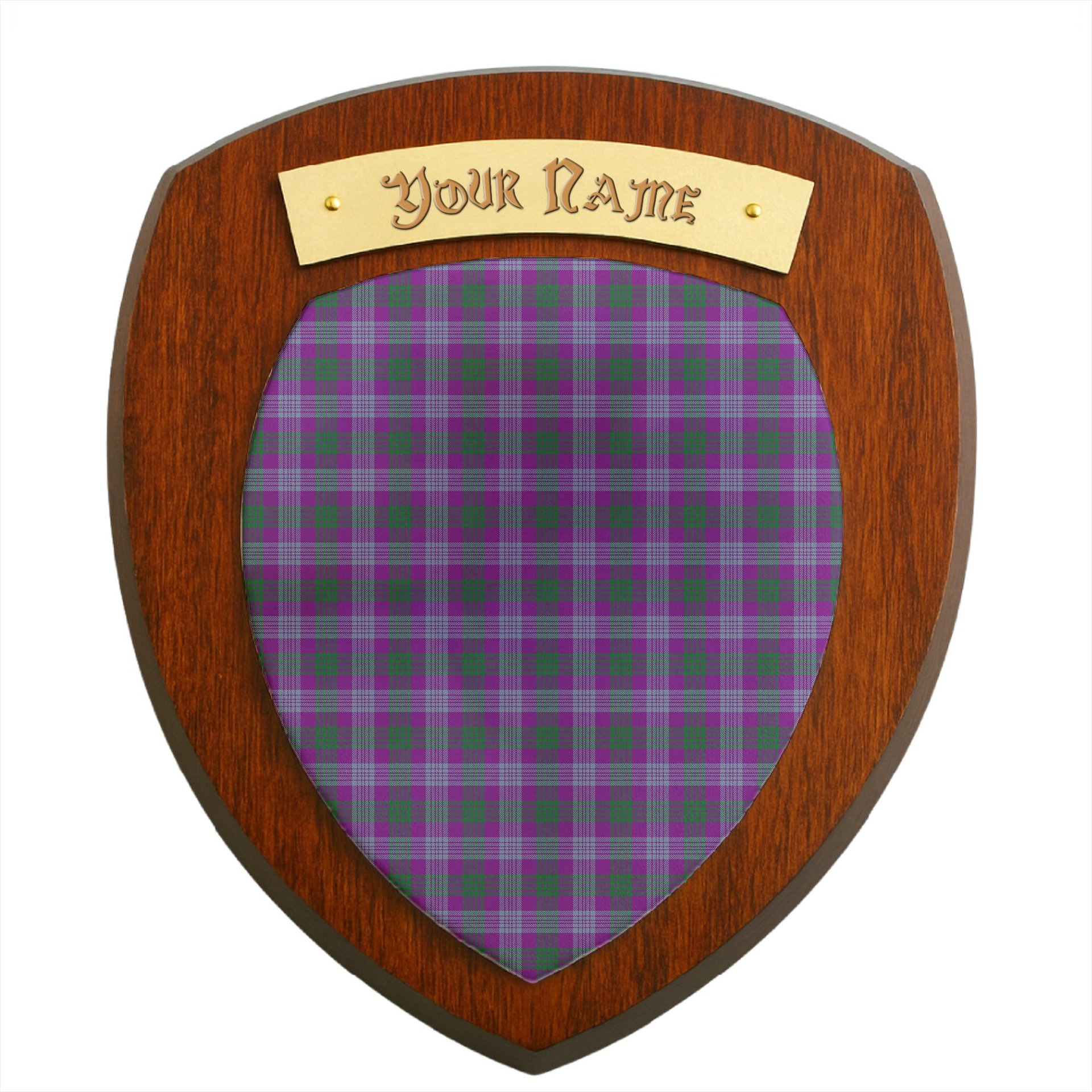 ScotsTee Shop Scottish Lang Ancient Clan Clan Tartan Wooden Wall Plaque Personalize with Your Name