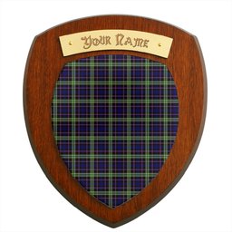 ScotsTee Shop Scottish MacKusick Clan Tartan Wooden Wall Plaque Personalize with Your Name