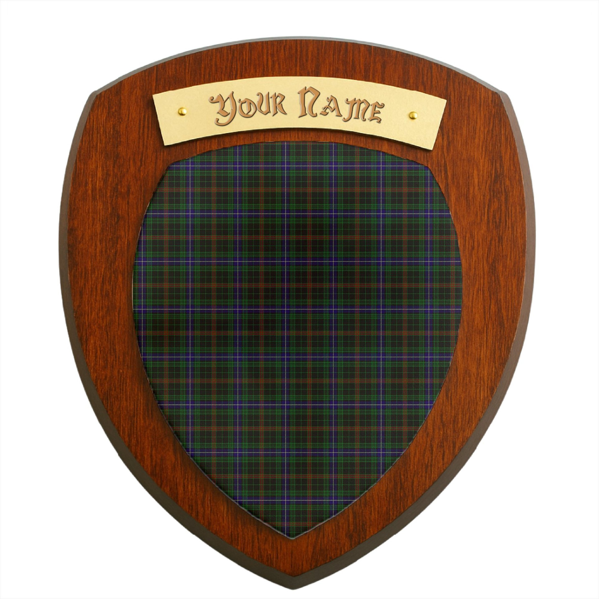 ScotsTee Shop Scottish MacKean Hunting Clan Tartan Wooden Wall Plaque Personalize with Your Name