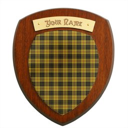 ScotsTee Shop Scottish MacLeod Clan Tartan Wooden Wall Plaque Personalize with Your Name