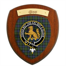 ScotsTee Shop Scottish Gow Hunting 2 Clan Crest Scottish Tartan Wooden Wall Plaque