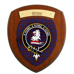 ScotsTee Shop Scottish Hume Modern Clan Crest Scottish Tartan Wooden Wall Plaque