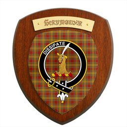 ScotsTee Shop Scottish Scrymgeour Clan Crest Scottish Tartan Wooden Wall Plaque