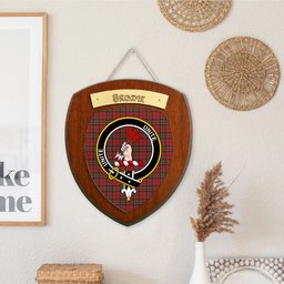 ScotsTee Shop Scottish Brodie Clan Crest Scottish Tartan Wooden Wall Plaque