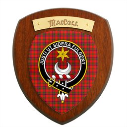 ScotsTee Shop Scottish MacColl Modern Clan Crest Scottish Tartan Wooden Wall Plaque