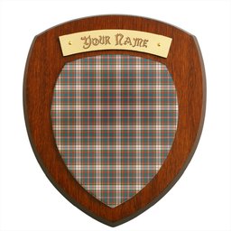 ScotsTee Shop Scottish McFarland Dress Ancient Clan Tartan Wooden Wall Plaque Personalize with Your Name