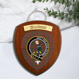 ScotsTee Shop Scottish MacInnes Hastie Clan Crest Scottish Tartan Wooden Wall Plaque