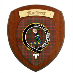 ScotsTee Shop Scottish MacInnes Hastie Clan Crest Scottish Tartan Wooden Wall Plaque