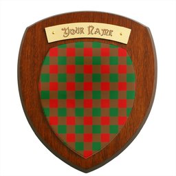 ScotsTee Shop Scottish Moncreiffe Modern Clan Tartan Wooden Wall Plaque Personalize with Your Name