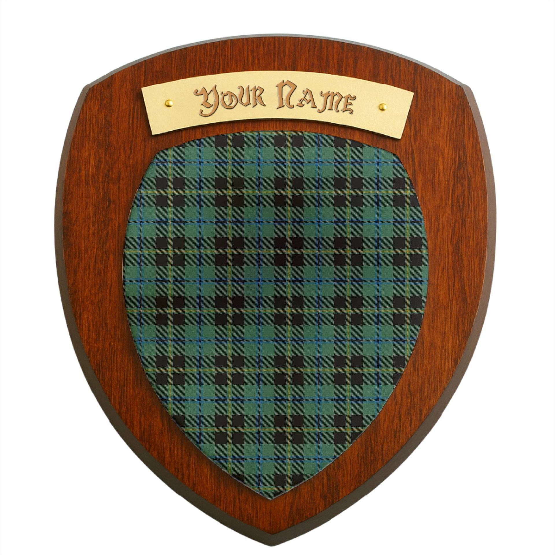ScotsTee Shop Scottish Michaluk Clan Tartan Wooden Wall Plaque Personalize with Your Name